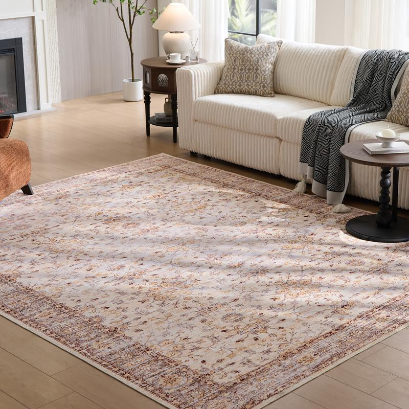 Vipfree 8X10Ft Polka Dot Bohemian Rug 35 Patterns Super Soft Non-Slip Foldable Washable for Living Room Entryway Bedroom Kitchen Corridor Kid & Pet Friendly Stain-Resistant Machine Washable Easy Fit under Furniture