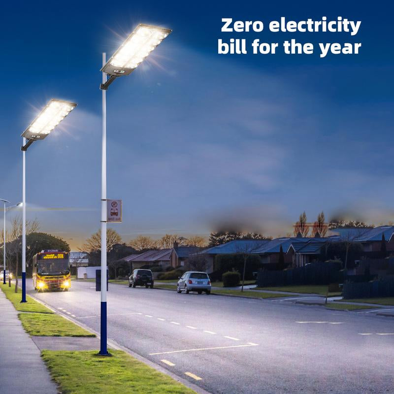Solar Street Light Outdoor Solar Parking Lot Light, LED Wide Angle Lamp with Motion Sensor IP67 Waterproof Commercial Lighting Modern,Dealsforyoudays
