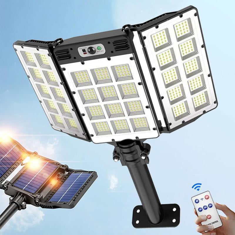 Solar Street Light Outdoor Solar Parking Lot Light, LED Wide Angle Lamp with Motion Sensor IP67 Waterproof Commercial Lighting Modern,Dealsforyoudays