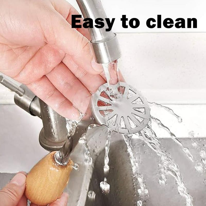 2 Counts Stainless Steel Potato Masher, Heavy Duty Manual Masher with Wood Handle, Kitchen Tool for Avocado, Bean, Pumpkin