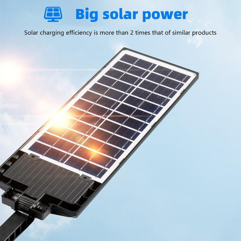 Solar Street Light Outdoor Solar Parking Lot Light, LED Wide Angle Lamp with Motion Sensor IP67 Waterproof Commercial Lighting Modern,Dealsforyoudays