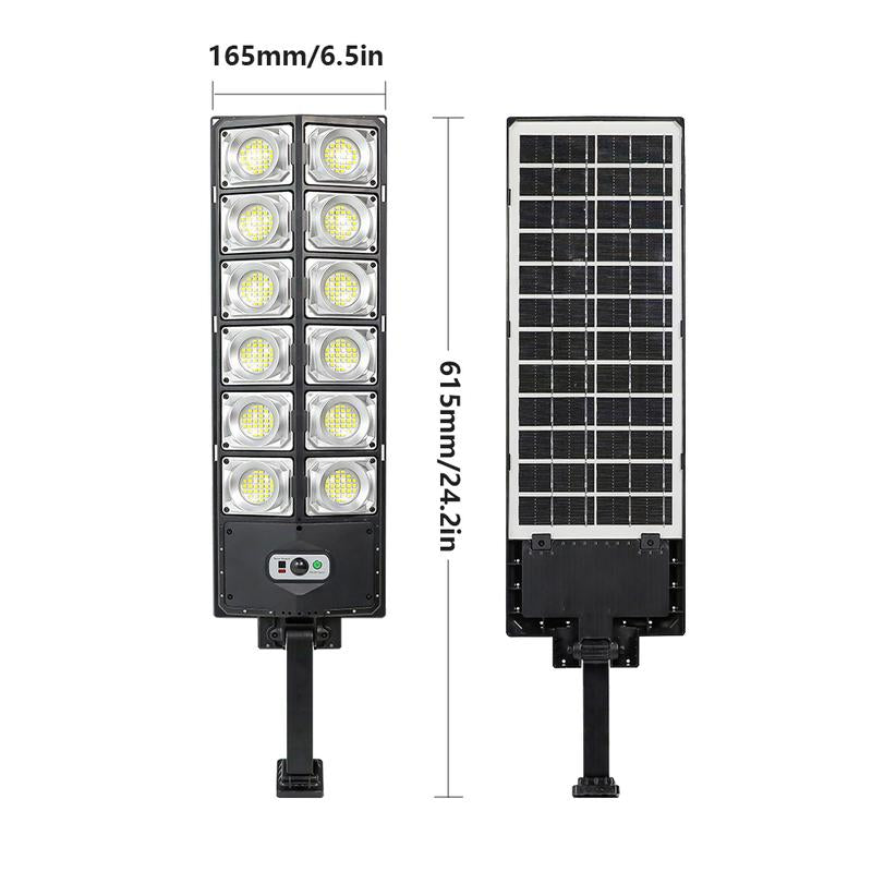 Solar Street Light Outdoor Solar Parking Lot Light, LED Wide Angle Lamp with Motion Sensor IP67 Waterproof Commercial Lighting Modern,Dealsforyoudays