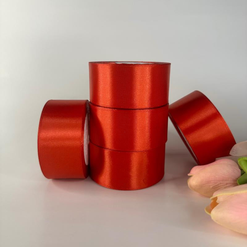 Eternal Roses Satin Ribbon - 25 Yards, 1.5" Width, 5 Rolls, Multi-Purpose Decorative Ribbon Rosas Eterna