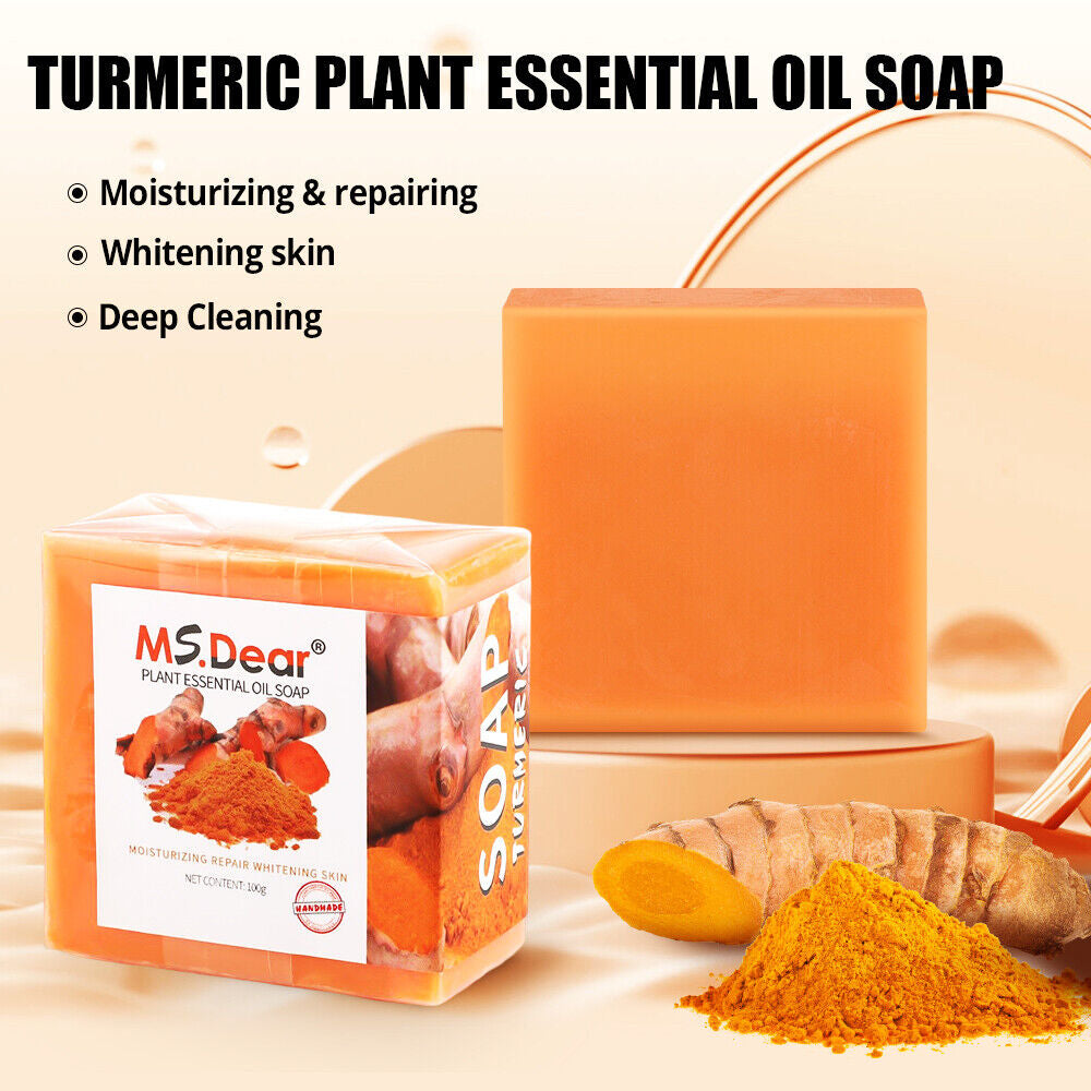 Tumeric Soap Skin Whitening Dark Spots Lightening Acne Brightening Turmeric 100G