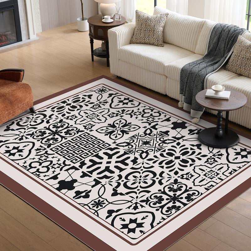 Vipfree 8X10Ft Polka Dot Bohemian Rug 35 Patterns Super Soft Non-Slip Foldable Washable for Living Room Entryway Bedroom Kitchen Corridor Kid & Pet Friendly Stain-Resistant Machine Washable Easy Fit under Furniture