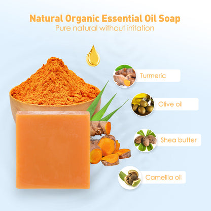 Tumeric Soap Skin Whitening Dark Spots Lightening Acne Brightening Turmeric 100G