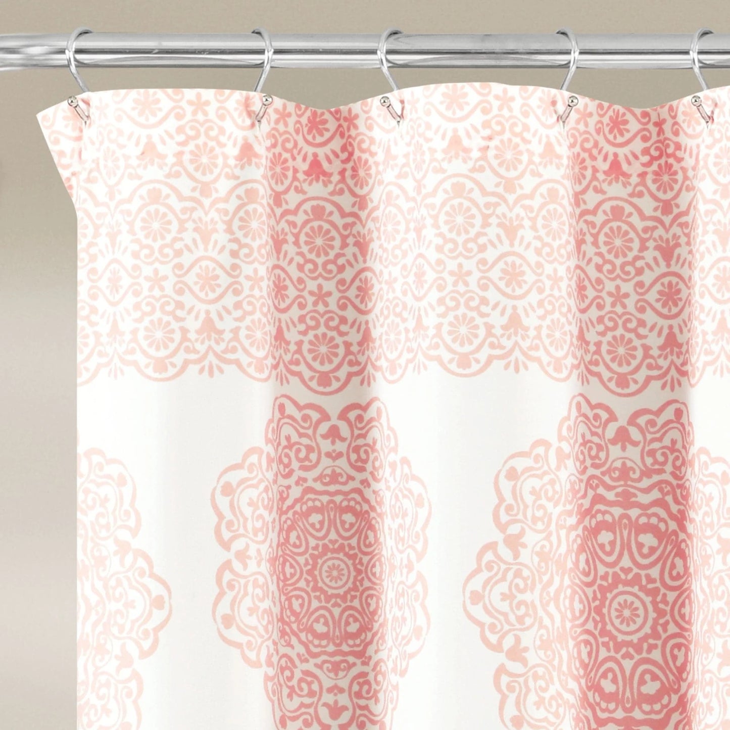 Pink Polyester Shower Curtain, 72" X 72"