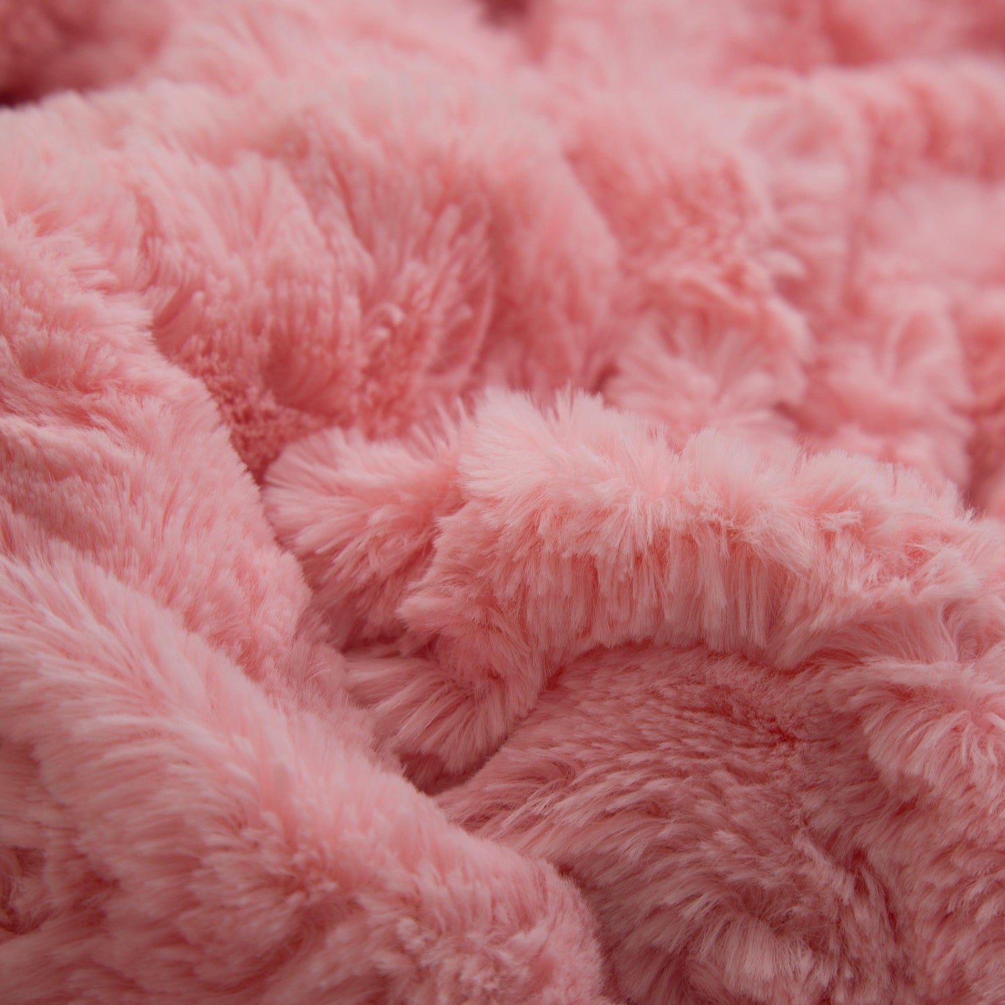 Luxury Blossom Pink Rose Buds Pink Sherpa Backside Faux Fur Throw Blanket (BL-171752)
