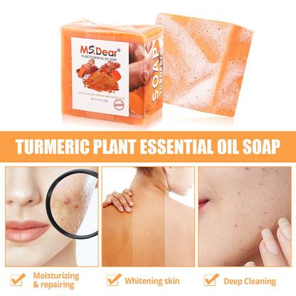 Tumeric Soap Skin Whitening Dark Spots Lightening Acne Brightening Turmeric 100G