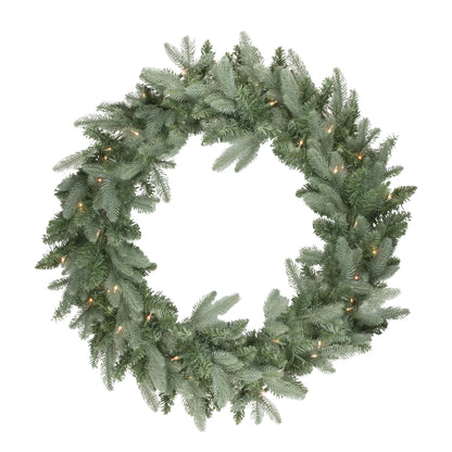 Real Touch™️ Pre-Lit Washington Frasier Fir Artificial Christmas Wreath - 36" - Clear