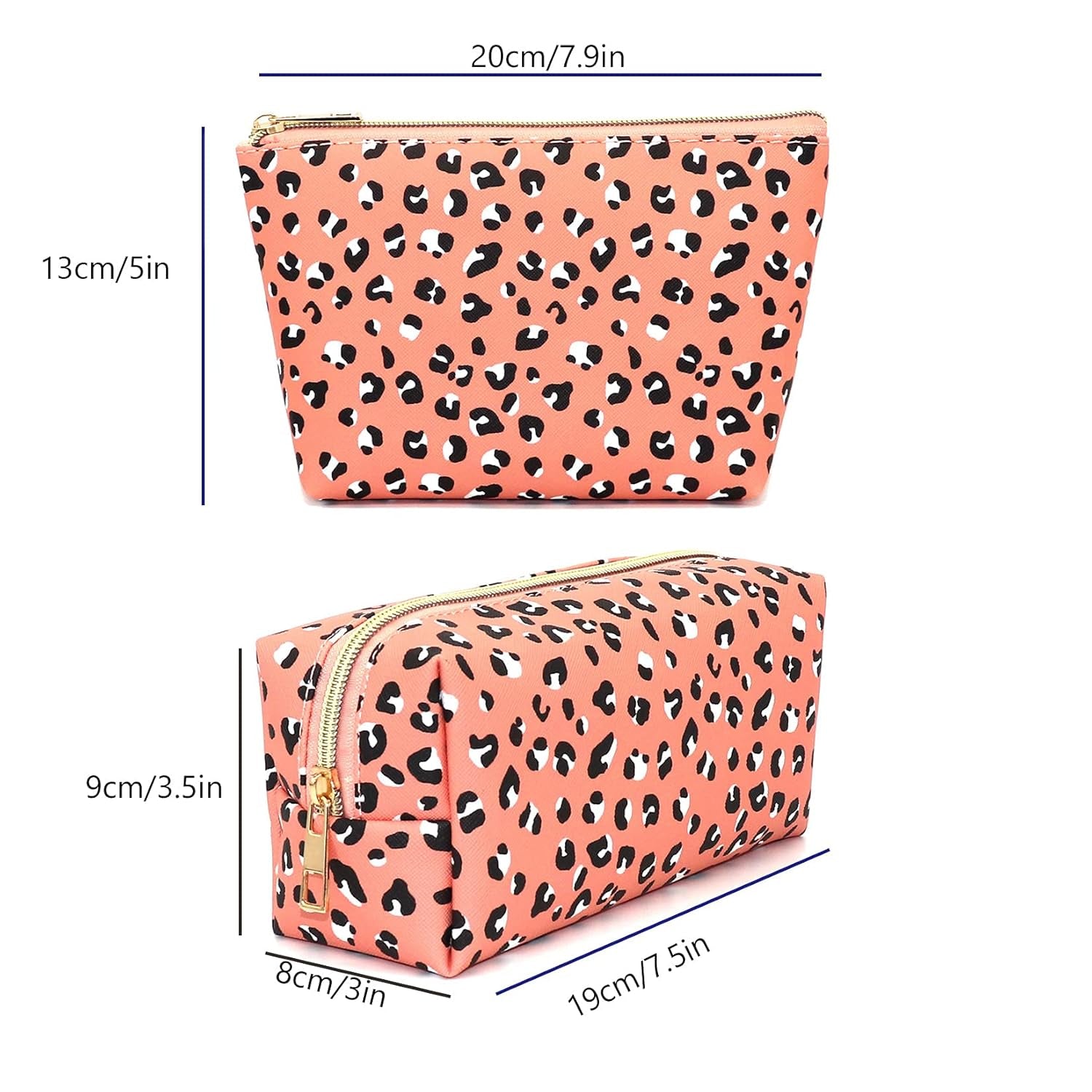Small Cosmetic Pouch - Waterproof Leopard Makeup Bag for Purse - Multifunction Accessories Organizer