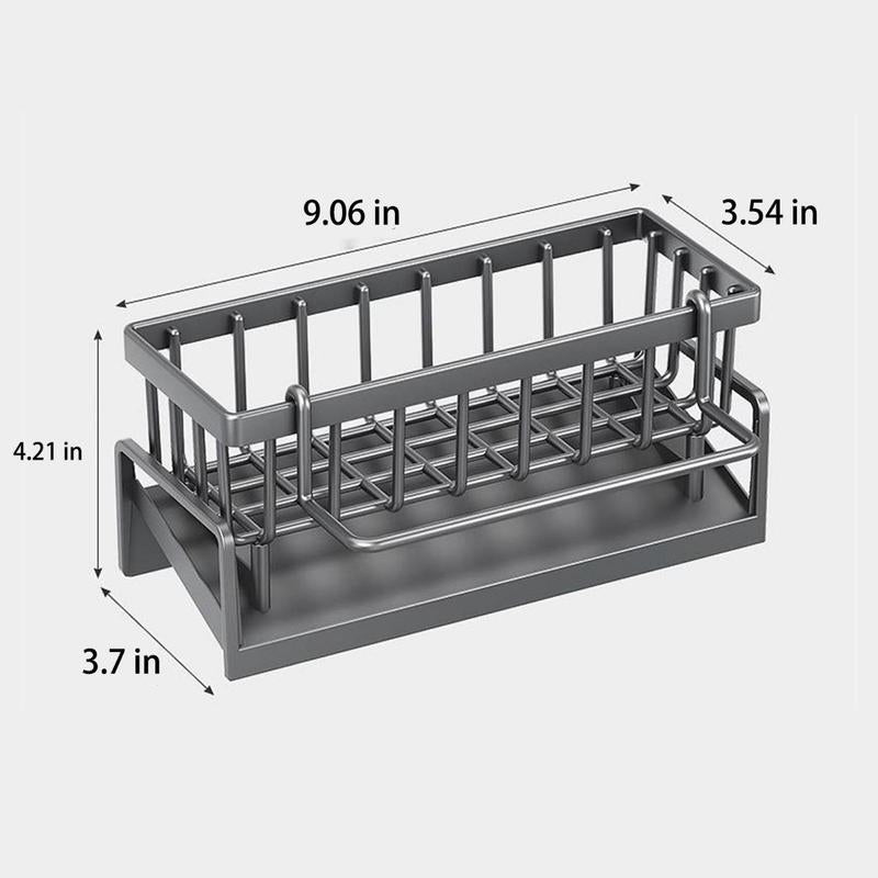 Sink Drain Rack, Kitchen Metal Sponge Drain Holder, Multifunctional Storage Rack for Home, Storage Organizer, Kitchen Essentials & Accessories