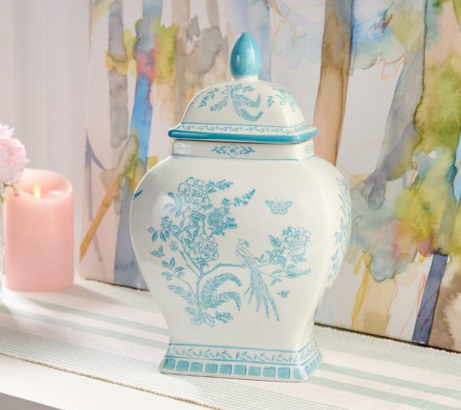 Mrs. H by Dee Hilfiger 13" Porcelain Ginger Jar