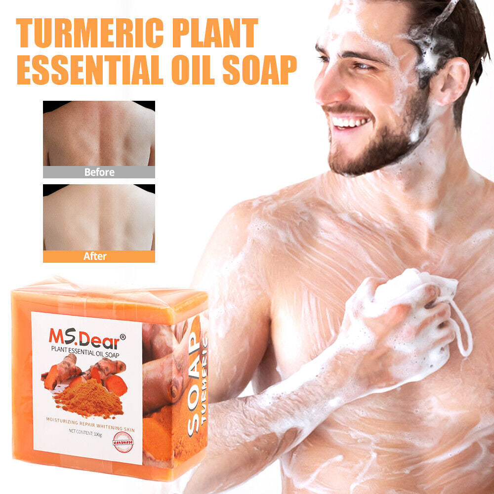 Tumeric Soap Skin Whitening Dark Spots Lightening Acne Brightening Turmeric 100G