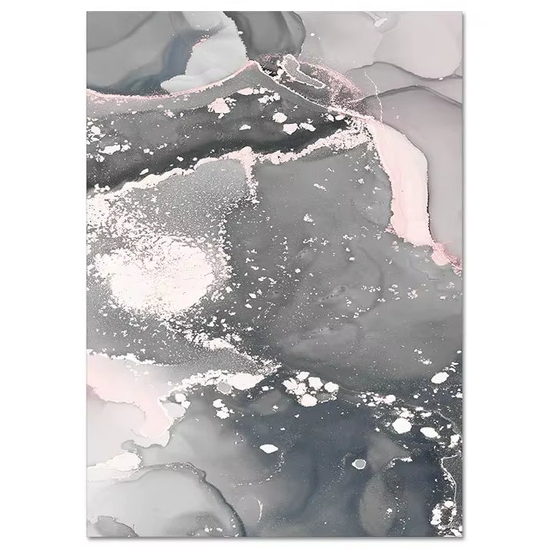Scandinavian Abstract Pink Grey Marble Posters Prints Canvas Painting Wall Art Pictures Nordic Style Living Room Home Decoration