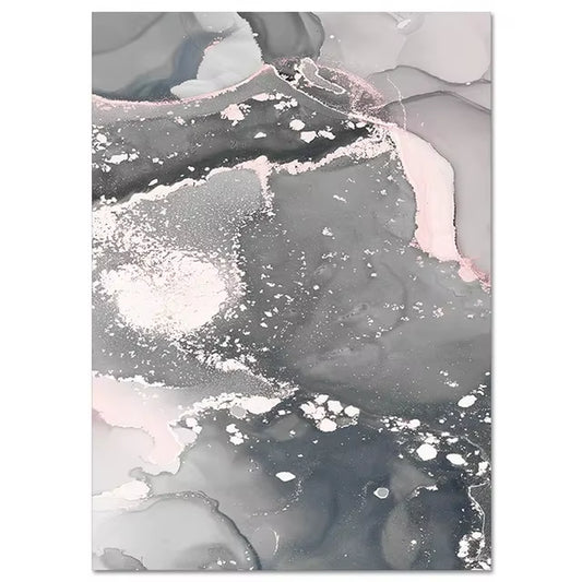 Scandinavian Abstract Pink Grey Marble Posters Prints Canvas Painting Wall Art Pictures Nordic Style Living Room Home Decoration