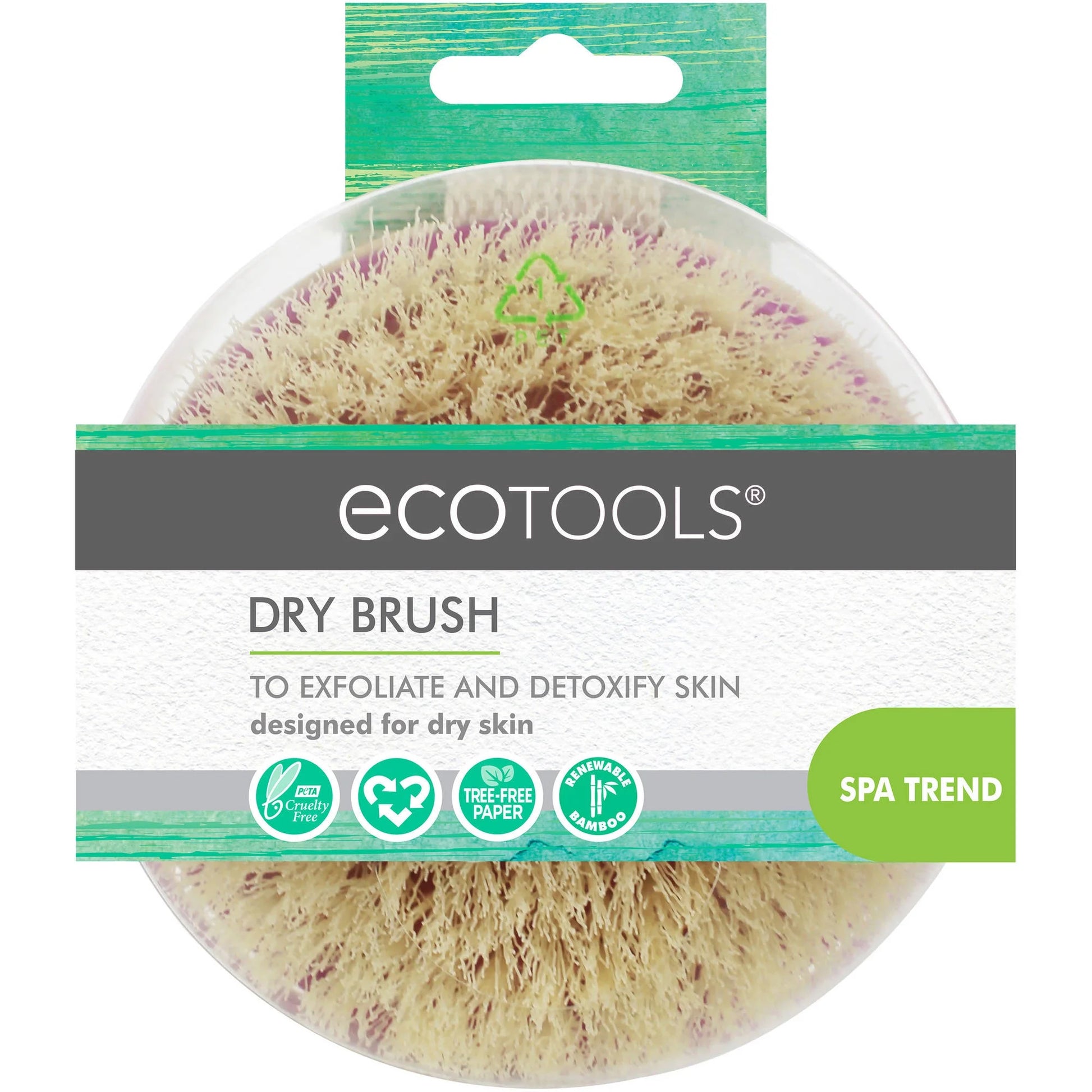 Body Exfolitating and Detoxifying Dry Brush, Pink, Single