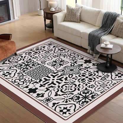Vipfree 8X10Ft Polka Dot Bohemian Rug 35 Patterns Super Soft Non-Slip Foldable Washable for Living Room Entryway Bedroom Kitchen Corridor Kid & Pet Friendly Stain-Resistant Machine Washable Easy Fit under Furniture