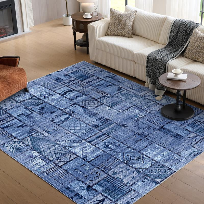 Vipfree 8X10Ft Polka Dot Bohemian Rug 35 Patterns Super Soft Non-Slip Foldable Washable for Living Room Entryway Bedroom Kitchen Corridor Kid & Pet Friendly Stain-Resistant Machine Washable Easy Fit under Furniture