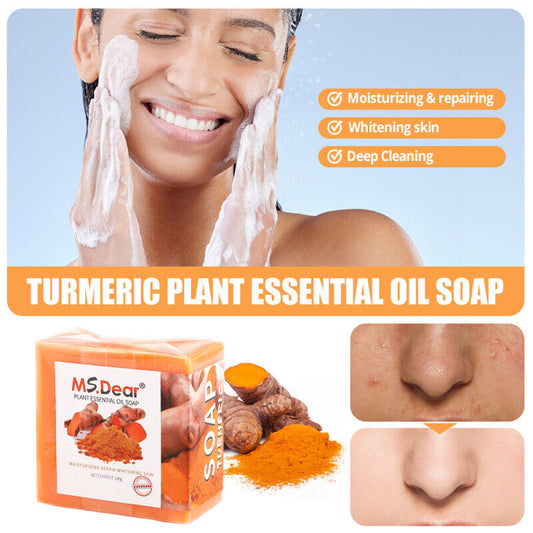 Tumeric Soap for Dark Spots, Skin Lightening, anti Acne Skin Cleansing Soap Bar