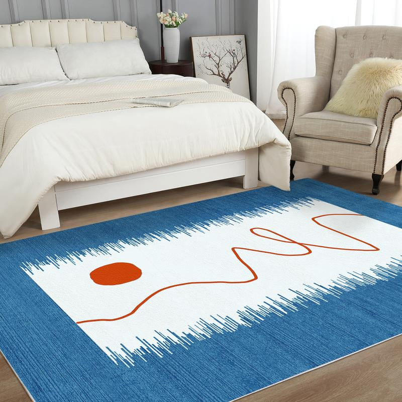 Vipfree 8X10Ft Polka Dot Bohemian Rug 35 Patterns Super Soft Non-Slip Foldable Washable for Living Room Entryway Bedroom Kitchen Corridor Kid & Pet Friendly Stain-Resistant Machine Washable Easy Fit under Furniture