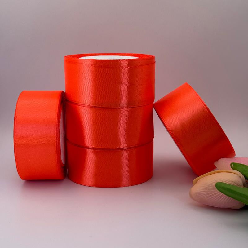 Eternal Roses Satin Ribbon - 25 Yards, 1.5" Width, 5 Rolls, Multi-Purpose Decorative Ribbon Rosas Eterna