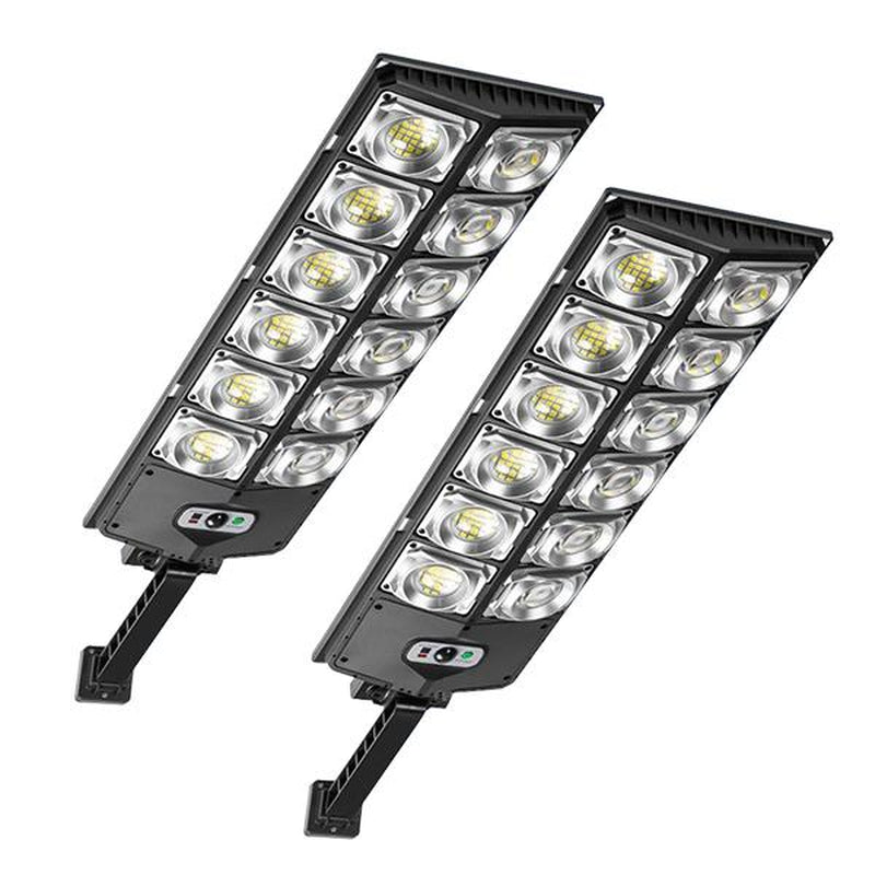 Solar Street Light Outdoor Solar Parking Lot Light, LED Wide Angle Lamp with Motion Sensor IP67 Waterproof Commercial Lighting Modern，Dealsforyoudays