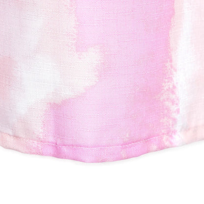 Pink Tie Dye Shower Curtain and Hooks Set, Microfiber