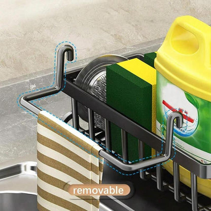 Sink Drain Rack, Kitchen Metal Sponge Drain Holder, Multifunctional Storage Rack for Home, Storage Organizer, Kitchen Essentials & Accessories