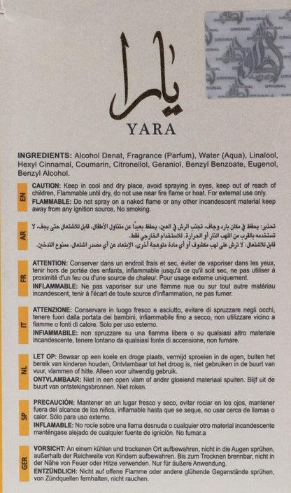 Perfumes Yara Tous Eau De Parfum for Women Spray Oz / 100Ml