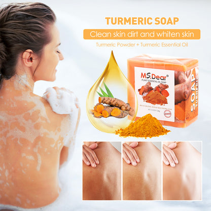 Tumeric Soap Skin Whitening Dark Spots Lightening Acne Brightening Turmeric 100G