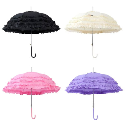 Summer Lolitas Umbrellas Parasol Lace Sun Umbrellas Girly Woman Chuva Household