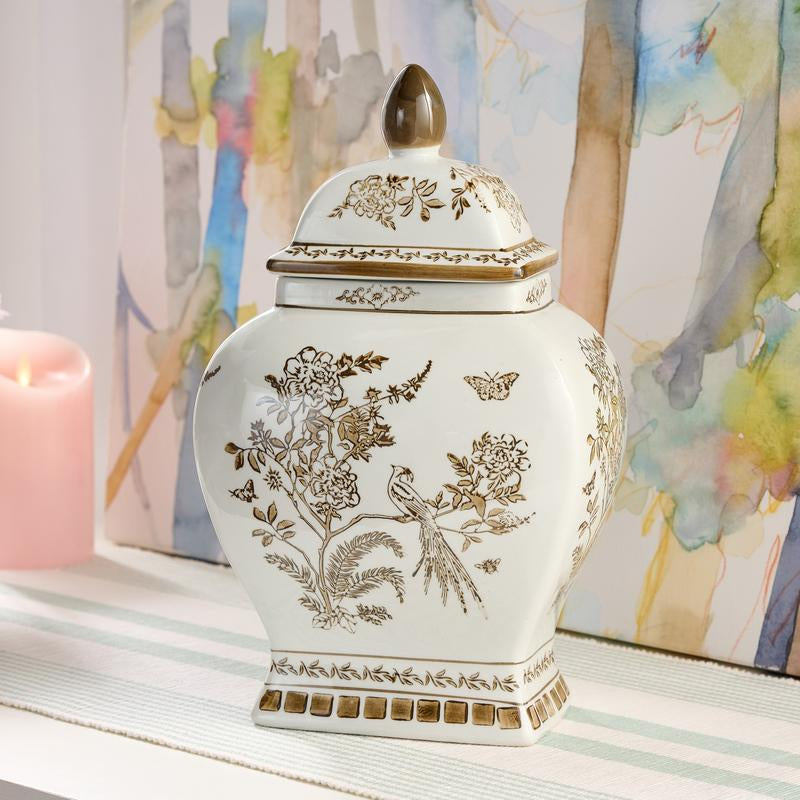 Mrs. H by Dee Hilfiger 13" Porcelain Ginger Jar