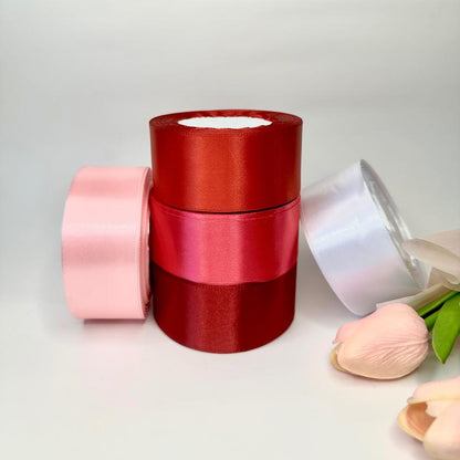 Eternal Roses Satin Ribbon - 25 Yards, 1.5" Width, 5 Rolls, Multi-Purpose Decorative Ribbon Rosas Eterna