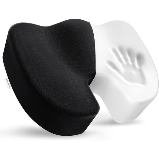 Non-Slip Memory Foam Chair Seat Cushion for Office Home Chair for Tailbone Pain - Car Seat Cushion Driving - Sciatica & Back Pain Relief