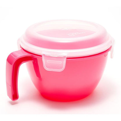 Locknlock Set of 4 Cereal Bowls with Colored Body & Handles