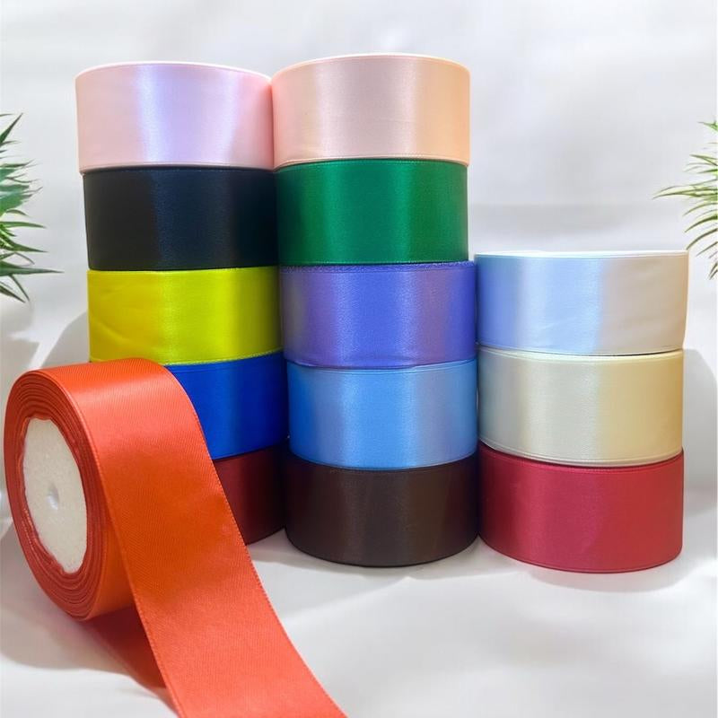 Eternal Roses Satin Ribbon - 25 Yards, 1.5" Width, 5 Rolls, Multi-Purpose Decorative Ribbon Rosas Eterna