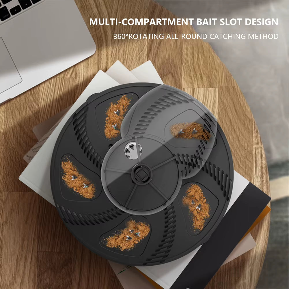 Automatic Fly Control Repeller Insect Pest Catcher High Efficiency Rotating Fly Catcher Home Kitchen Flytrap Rechargeable/Plugin