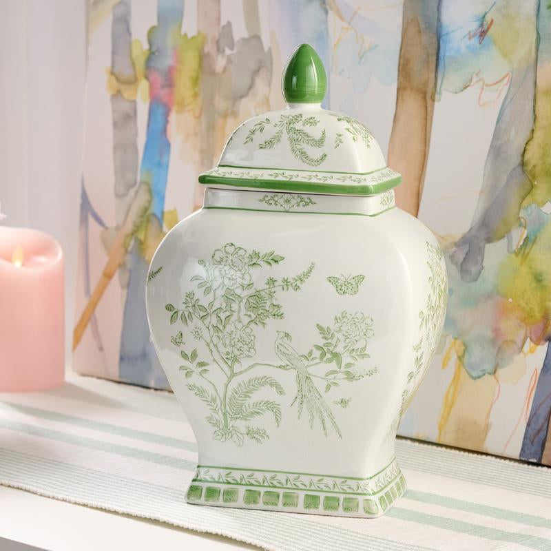 Mrs. H by Dee Hilfiger 13" Porcelain Ginger Jar