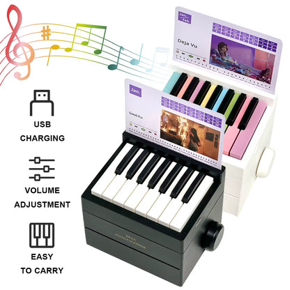 Singer Piano Calendar 2025 Piano Desk Calendar Desktop Peripheral Ornaments with 27 Music Calendar Cards 26 Songs Gift for Fans