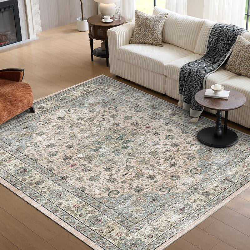 Vipfree 8X10Ft Polka Dot Bohemian Rug 35 Patterns Super Soft Non-Slip Foldable Washable for Living Room Entryway Bedroom Kitchen Corridor Kid & Pet Friendly Stain-Resistant Machine Washable Easy Fit under Furniture