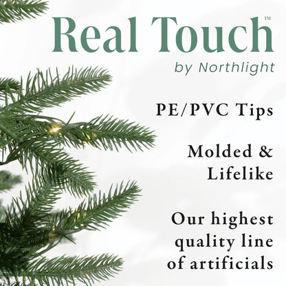 Real Touch™️ Pre-Lit Washington Frasier Fir Artificial Christmas Wreath - 36" - Clear