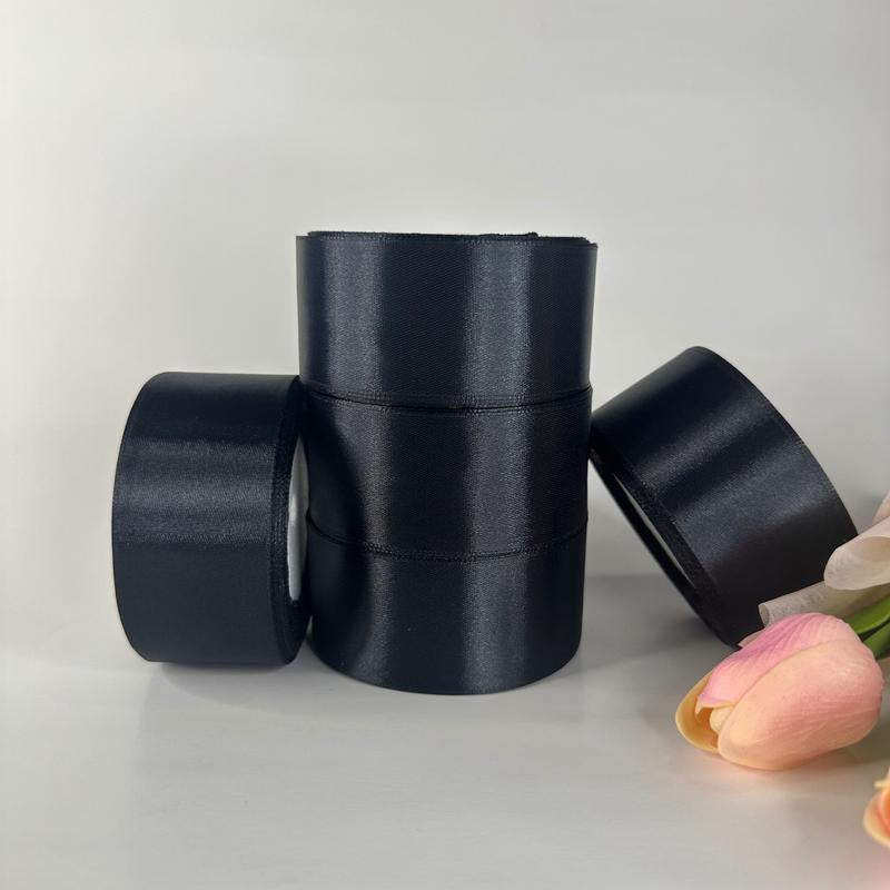 Eternal Roses Satin Ribbon - 25 Yards, 1.5" Width, 5 Rolls, Multi-Purpose Decorative Ribbon Rosas Eterna