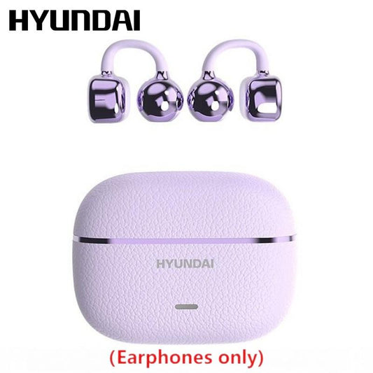 HYUNDAI C03 Clip on Wireless Headphones with 2025 Bluetooth 6.0 for Faster, Stable Connection & Low Power Use, DT6.0 Pulse Directional Tech, 360° ACS Panoramic Sound, IPX5 Waterproof Audio Earbuds for Music & Calls, Comfortable for Sports