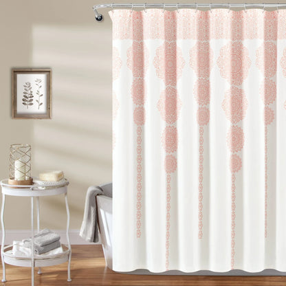 Pink Polyester Shower Curtain, 72" X 72"