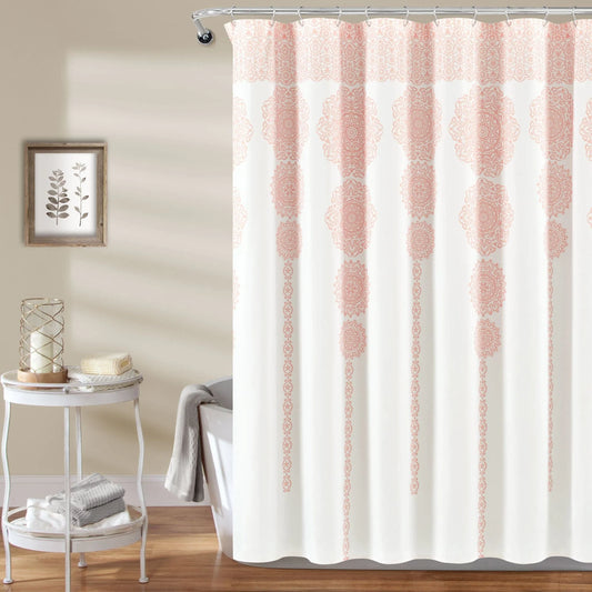 Pink Polyester Shower Curtain, 72" X 72"