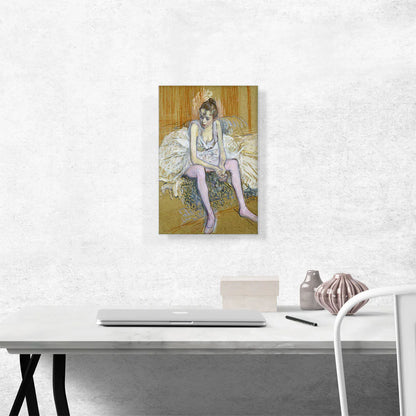 A Seated Dancer with Pink Stockings