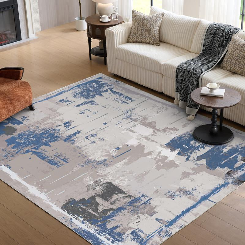Vipfree 8X10Ft Polka Dot Bohemian Rug 35 Patterns Super Soft Non-Slip Foldable Washable for Living Room Entryway Bedroom Kitchen Corridor Kid & Pet Friendly Stain-Resistant Machine Washable Easy Fit under Furniture