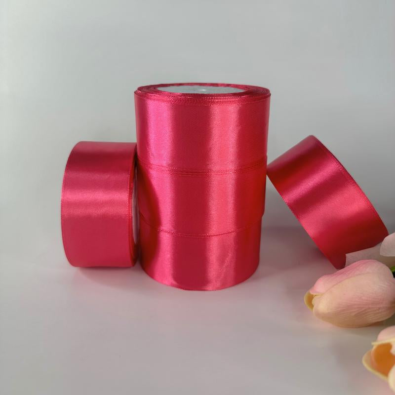 Eternal Roses Satin Ribbon - 25 Yards, 1.5" Width, 5 Rolls, Multi-Purpose Decorative Ribbon Rosas Eterna
