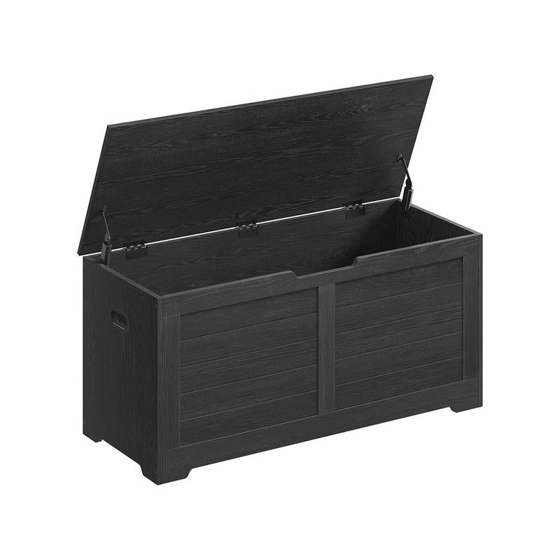 SONGMICS HOME Storage Chest, Storage Trunk with 2 Safety Hinges, Storage Bench, Shoe Bench, Farmhouse Style